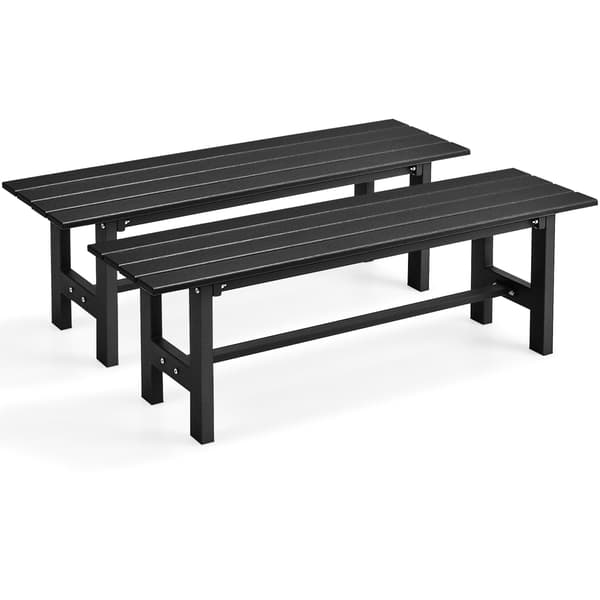 Ulkopenkki 119x36x41 cm musta