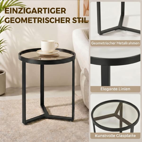 Rund sidebord 45x45x50 cm sort