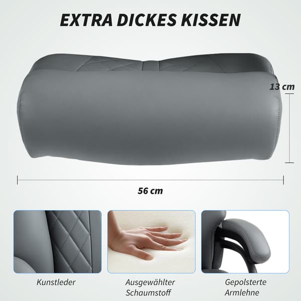 Executive stol 68x71x115-123 cm mørkegrå