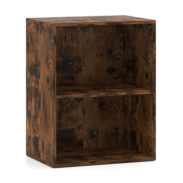 Bogreol 2-kube 42x29,5x53,5 cm rustik brun