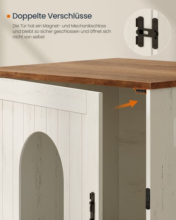 Katte til kattebakke 55x50x50 cm Hvid MDF