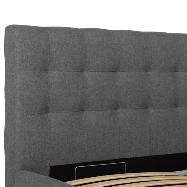 Seng 176x221x110 cm grå opbevaring