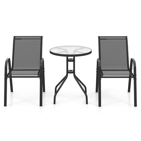 Udendørs Bistro Sæt, 60x60x70 cm, Sort , Star
