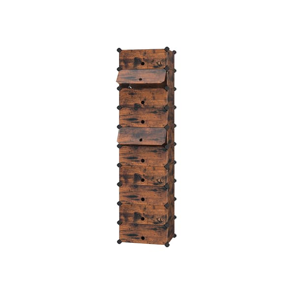 Skohylde 43x31x173 cm Sort Plastik