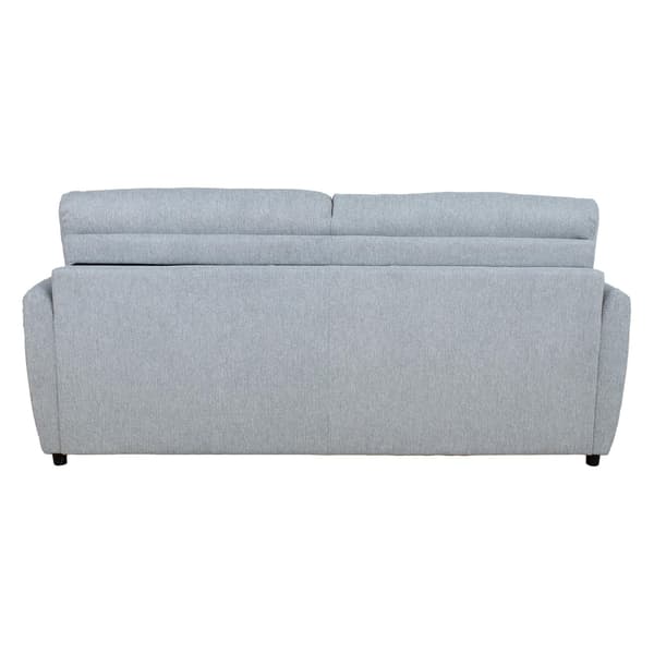 Soffa med bäddfunktion 203x97x91 cm Blå tyg