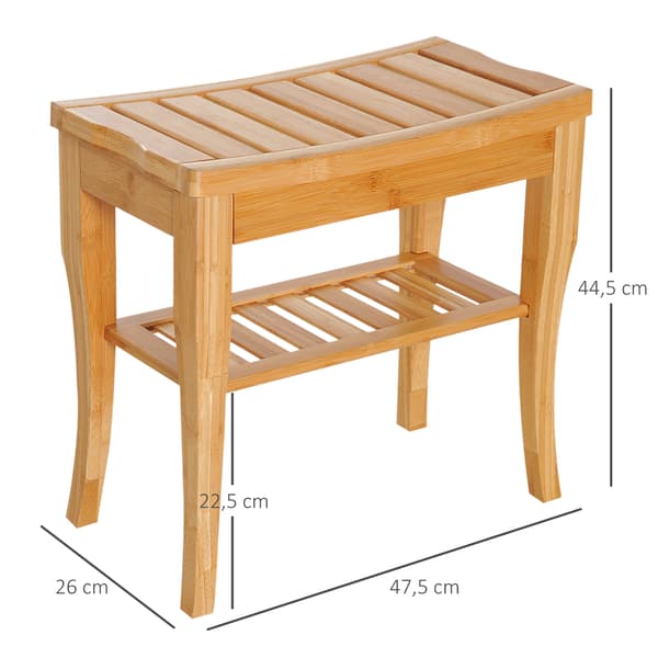 Duschpall 47,5x26x44,5 cm Naturlig bambu