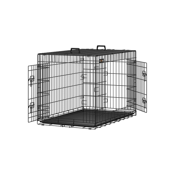 Hundbur, 107x70x77,5 cm, Svart