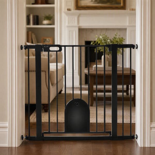 Kattelem 75-103x76 cm sort