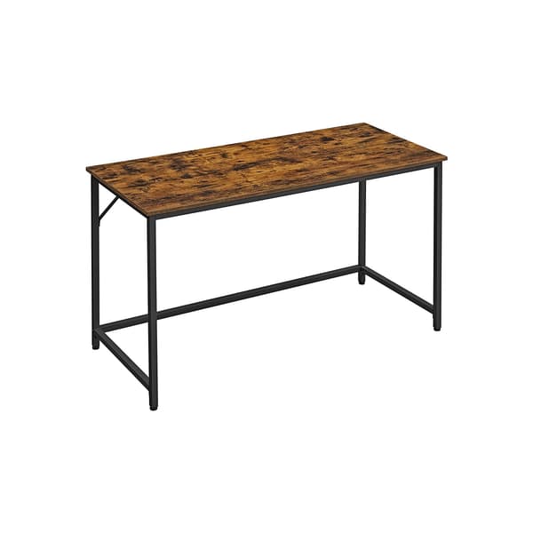Skrivebord, 135x60x75 cm, Sort, Brun