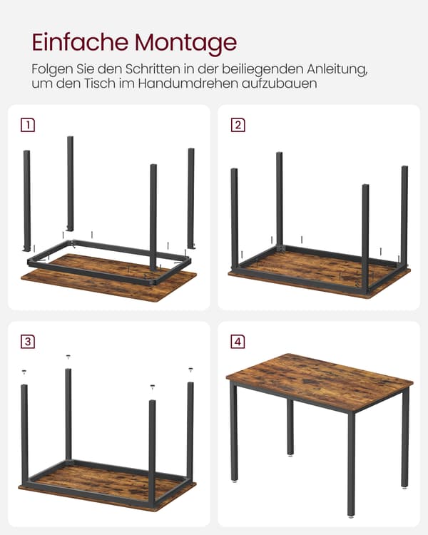 Spisebord 70x110x77 cm Brun og Sort Spånplade og Stål