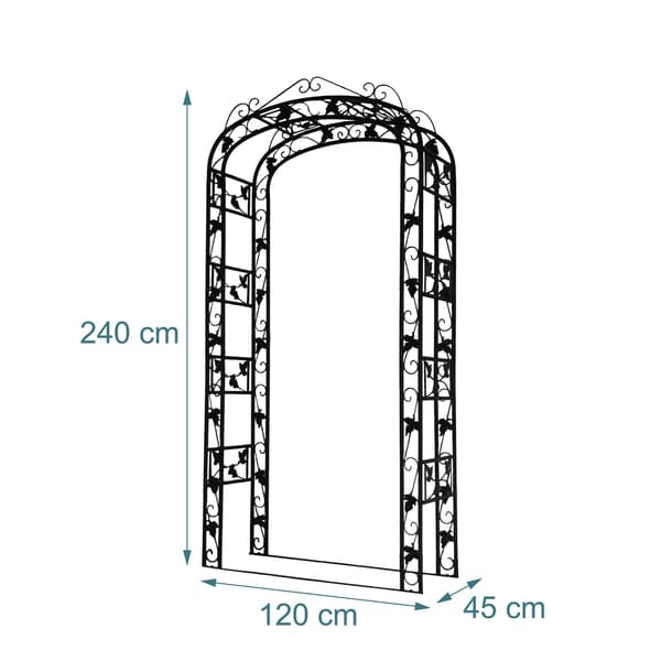 Rose Arch Metall Svart, Kodustaar