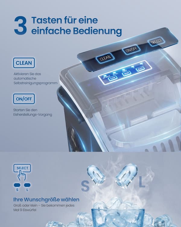 Isterningefremstiller 25x31x32 cm Sort