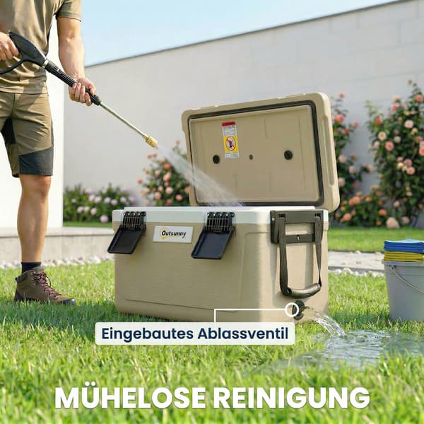 Køleboks 42,6 L 66,6x38,5x40 cm khaki/sort