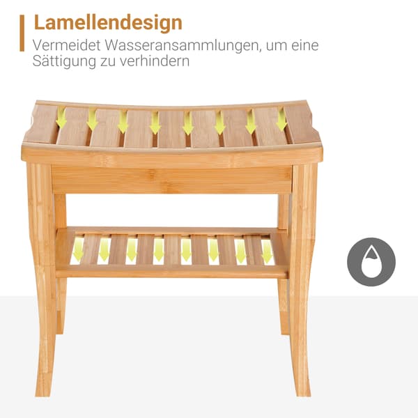 Duschpall 47,5x26x44,5 cm Naturlig bambu