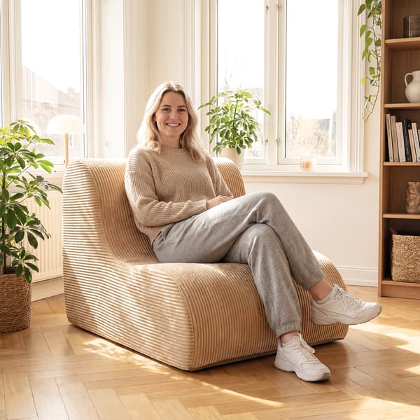 Gulvsofa 100x78x69,5 cm beige