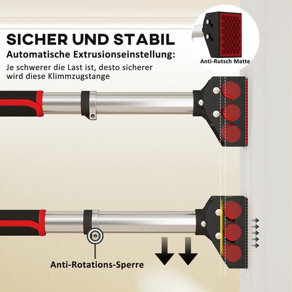 Pull-Up Bar, 75-92x10x7 cm, Svart, Stål
