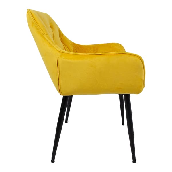Stol BRITA 58x63x83 cm gul sammet