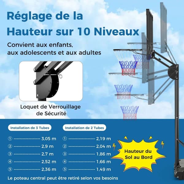 Basketballkurv, 99x66.5 cm, Sort , Star
