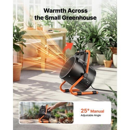 Kasvihuonelämmitin BG-E2A-01 2000W 27x22x32,5 cm musta/oranssi