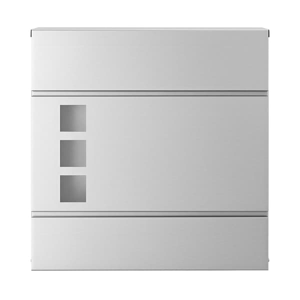 Postkasse 37x10,5x37 cm Sølv Rustfritt Stål