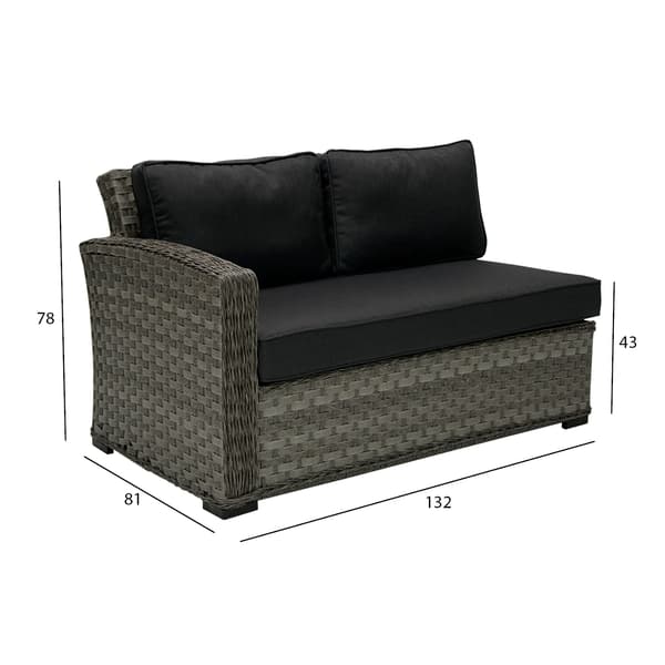 Soffa Geneva 2-sits 132x81x78 cm Grå