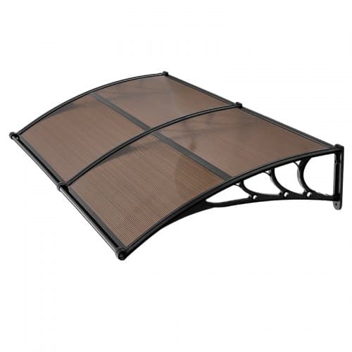 Dørmarkise 96,5x198,7x27,5 cm Brun Polycarbonat