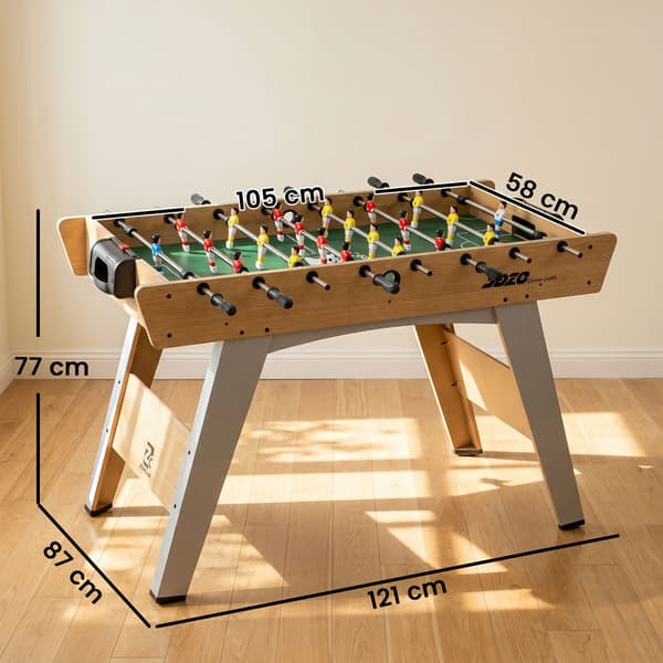 Fodboldbord 121x87x77 cm naturtræ