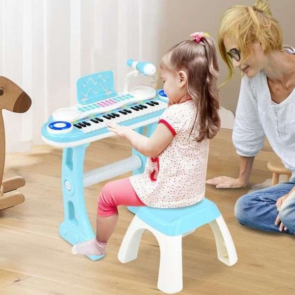 Lasten pianolelu, 47x20x57 cm, sininen