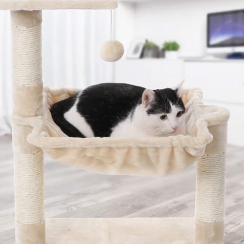 Kattställning, 49x44x120 cm, Grå