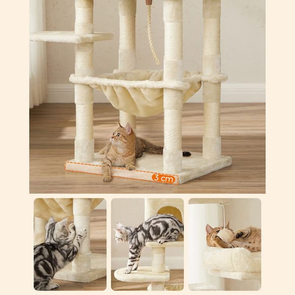 Kattträd 143x55x45 cm Beige