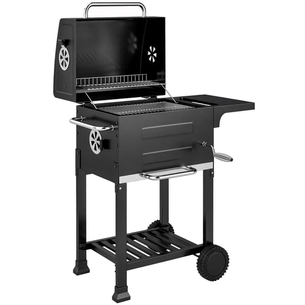 Kulgrill 75x59x94 cm Sort Stål
