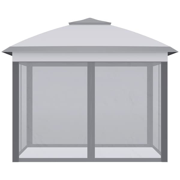 Puutarhapaviljonki, 330x330x288 cm, Harmaa
