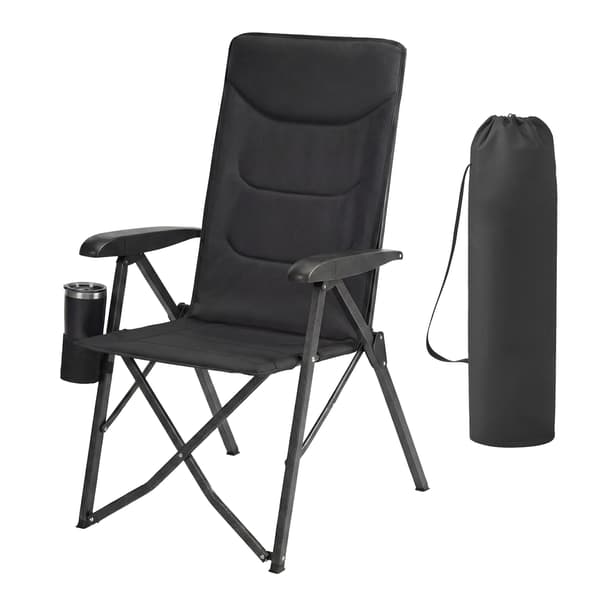 Campingstol 70x60x110 cm Sort