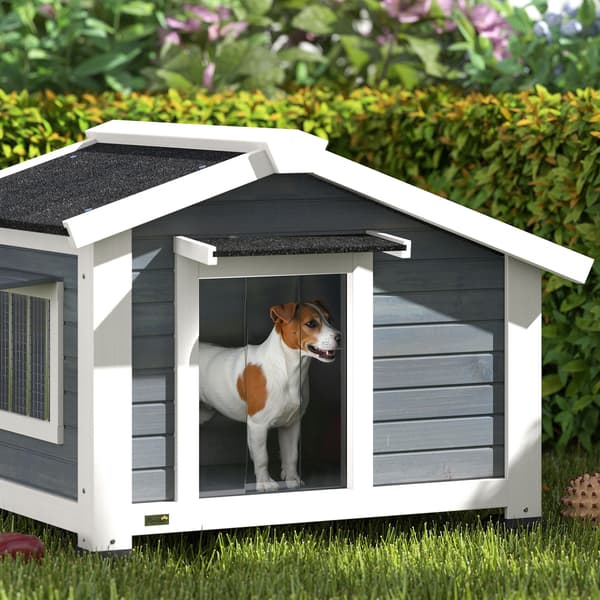 Hundehus 98x76x69,5 cm Grå Træ