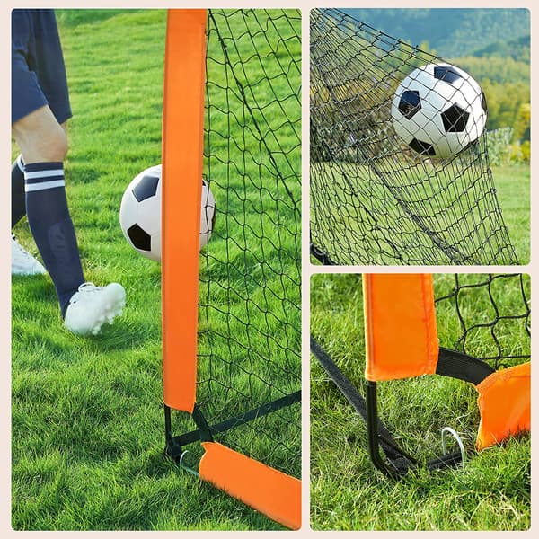 Fodboldmål, 120x91x91 cm, Orange