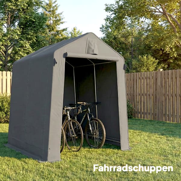 Garage Tält 230x190x220 cm Mörkgrå Polyester