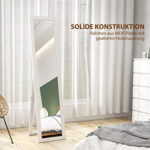 Helspegel, 37x157 cm, Vit, MDF och Glas