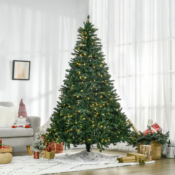 Juletræ 700 varme hvide LED 210x142 cm grøn