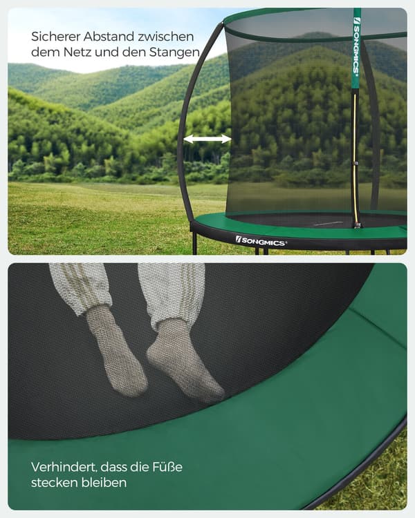 Trampoline, 244x239 cm, Svart