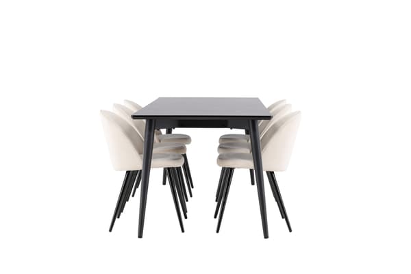 Spisebord Ellis 230x85 cm Sort