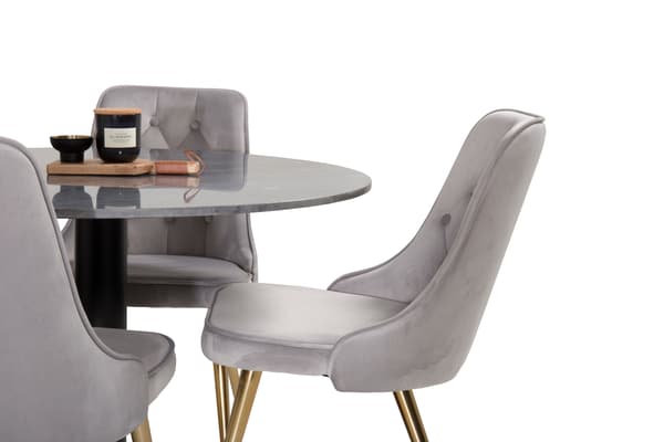 Spisebord Estelle 106x75 cm Sort Marmor