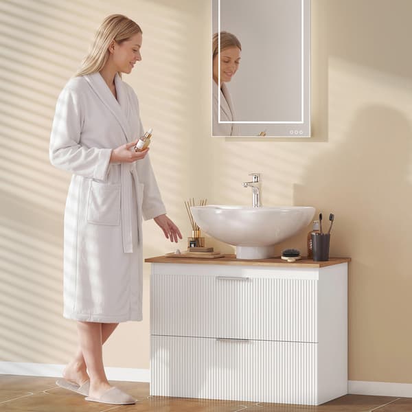 Badeværelsesskab 80x40x60 cm Hvid MDF