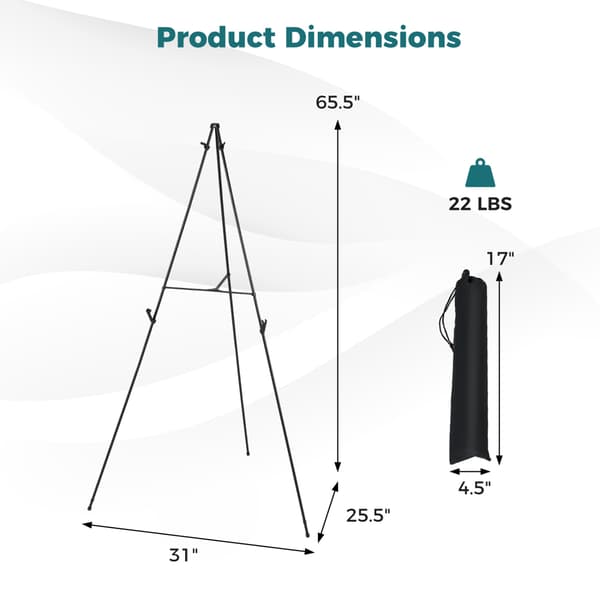 Staffeli Stativsæt 6 stk 79x65x166 cm sort
