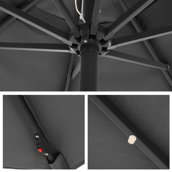 Haveparasol, 300x240 cm, Grå