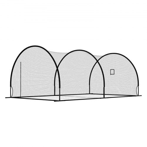 Baseball Batting Cage, 606x366x250 cm, Sort, Netværk