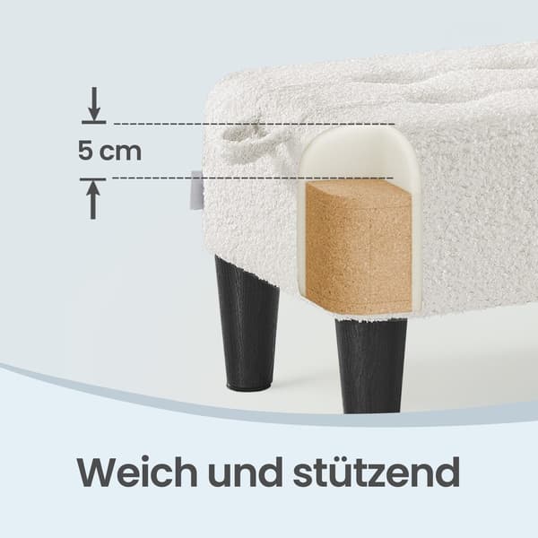 Fodskammel, fleece, tyk polstring