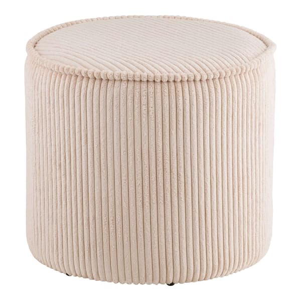 Puff 40x40x35 cm Beige Manchestertyg