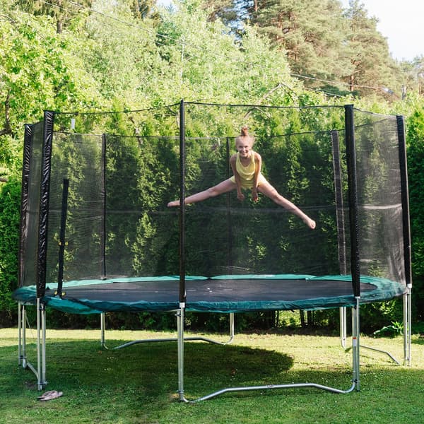 Trampolin 426 cm Grön, polyester