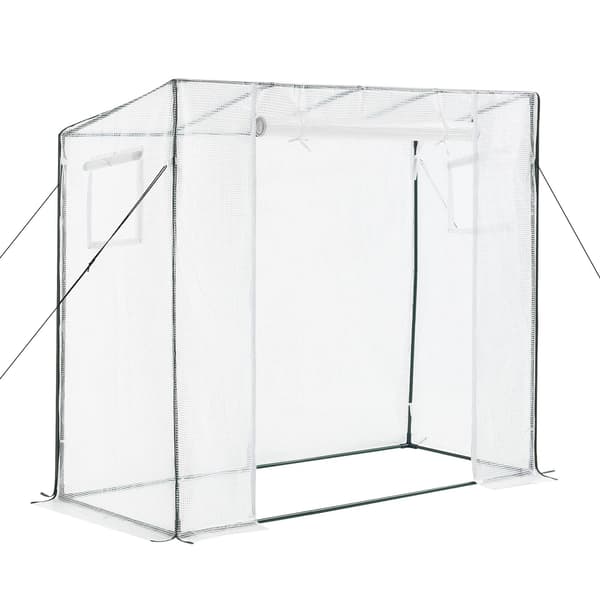 Drivhus 195x77x168 cm Grøn PE-dække Stålramme
