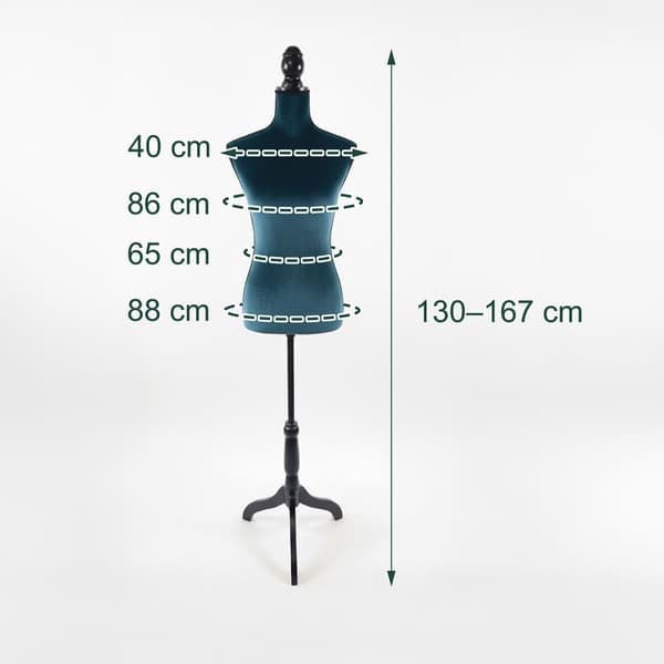 Ginekoform, 130–167x41x34 cm, Sort, Kodustaar